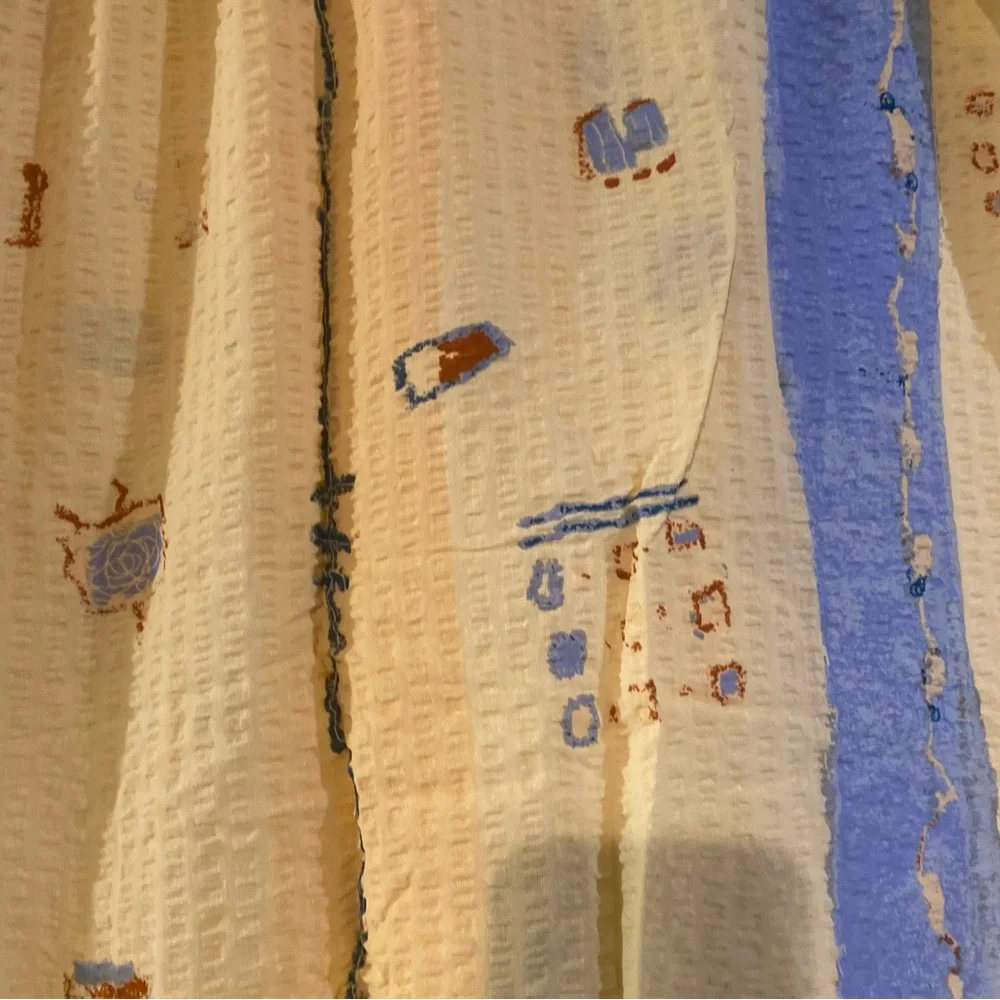 Vintage Yellow & Blue Duvet Cover & Set Of 2 Pillow Shams